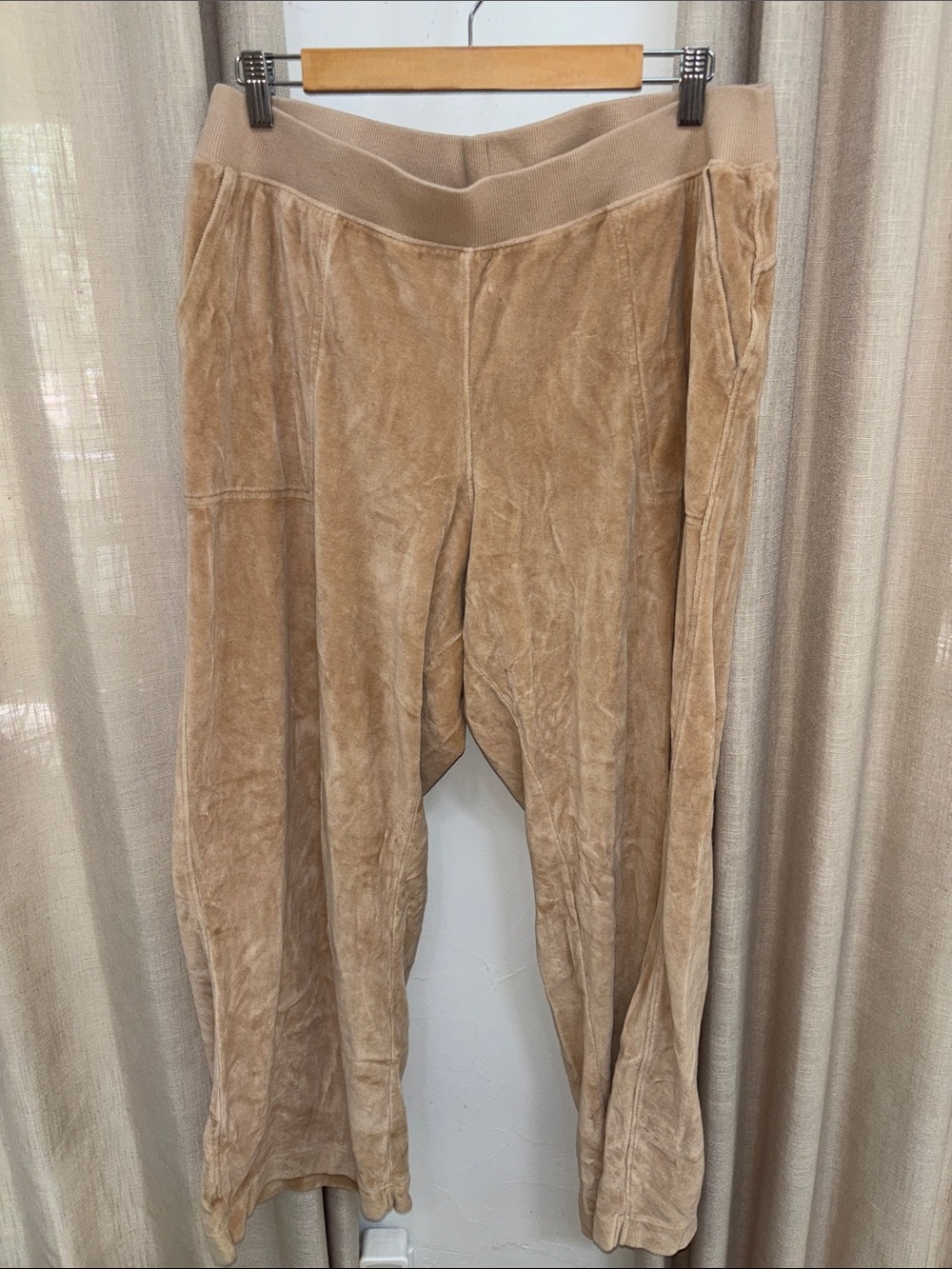 Pact velour wide leg sweatpants